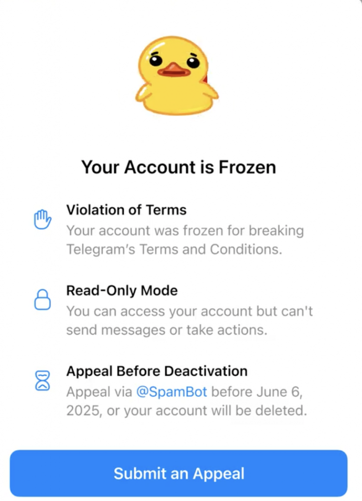 Telegram：被冻结账户现可申诉解封-博彩交流-博彩策略-博彩信誉网